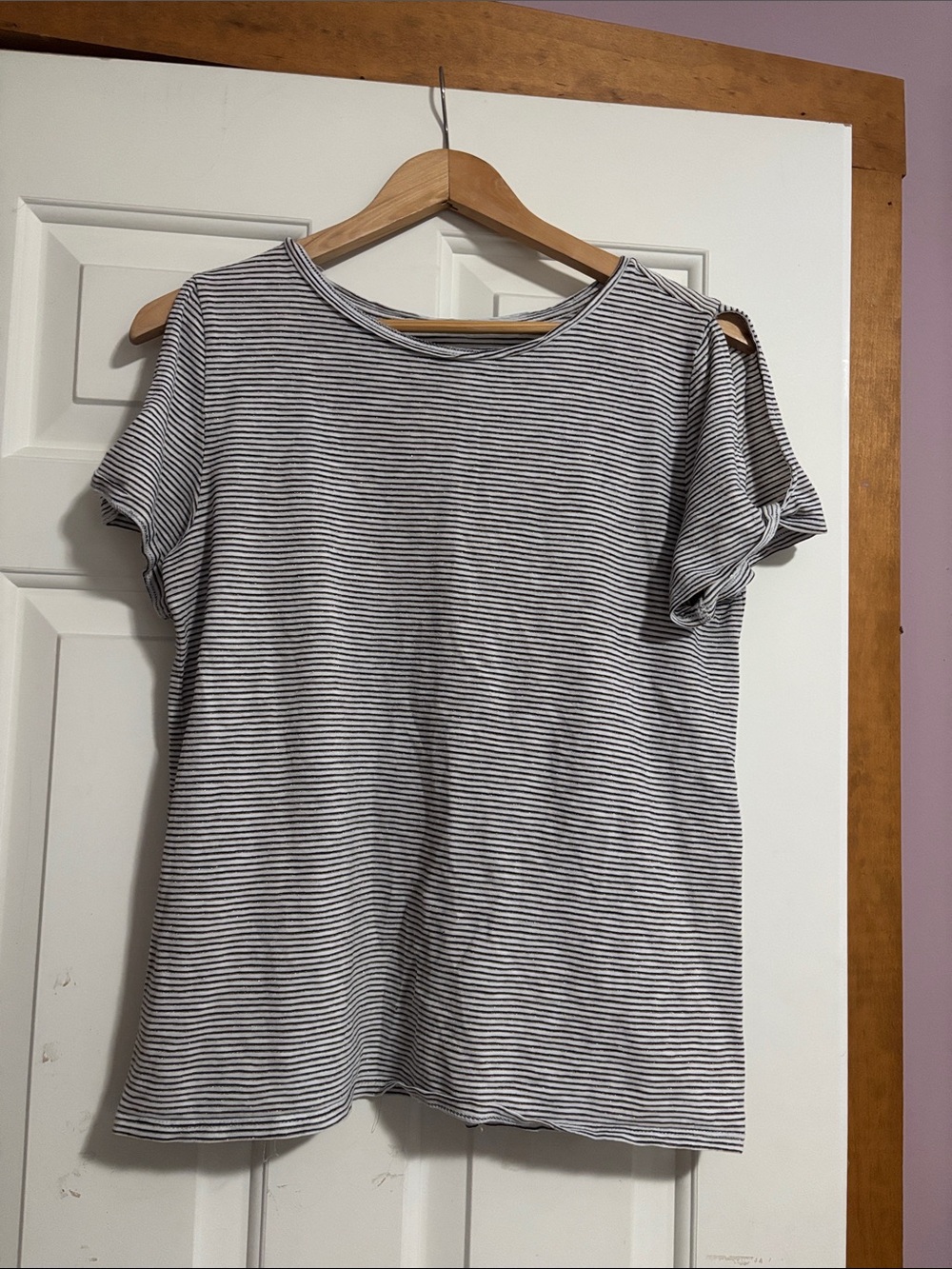 LOFT Vintage Soft Sparkly Cold Shoulder Tee